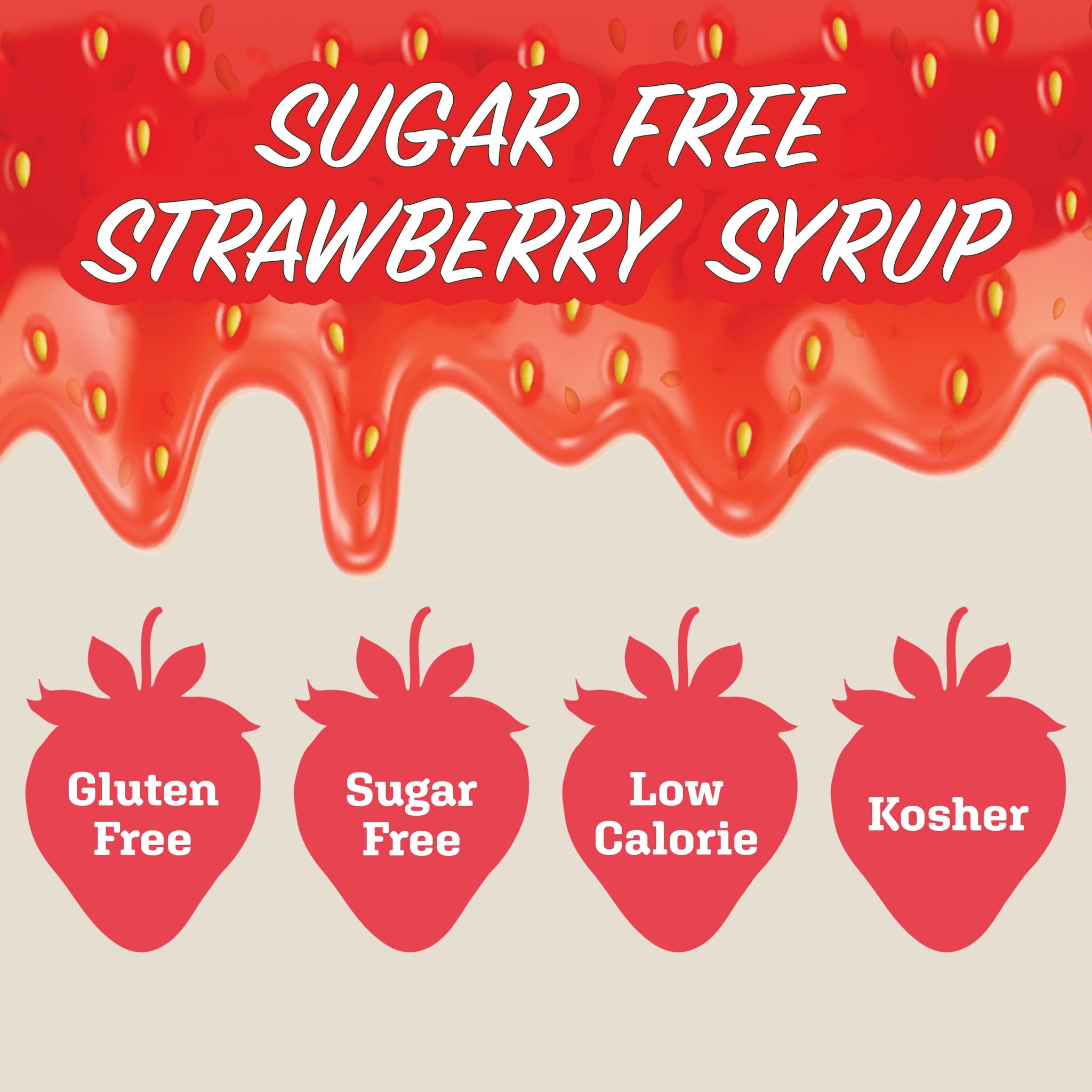 Maple Grove Farms Sugar-Free Strawberry-Flavored Pancake Syrup, 24 Ounce