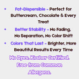 Bakerpan Black Oil-Based Dye-Free Food Coloring Powder - 30g - Chocolate Food Coloring, Coloring for Candy, Icing, Cakes