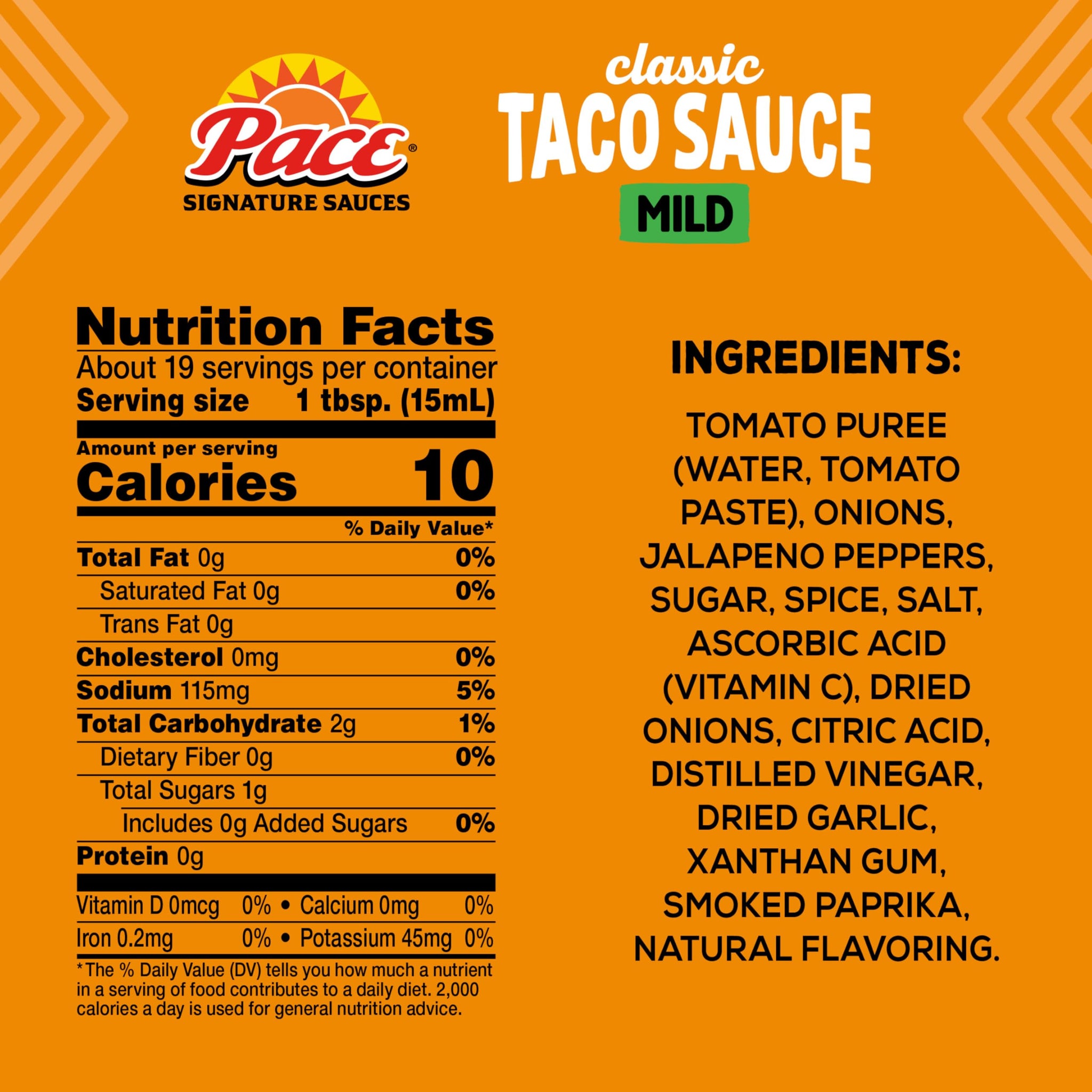 Pace Classic Taco Signature Sauce, 10.8 oz (1 Pack)