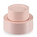 Munfix 100 Pink Plastic Plates Set, 50 Pcs 10 Inch Plastic Dinner Plates and 50 Pcs 7 Inch Plastic Dessert Plates, Elegant Fancy Heavy Duty Disposable