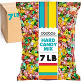 Dooboe Hard Candy Mix - 7 Pounds - Approx. 520 Pieces - Big Bulk Hard Candies Individually Wrapped - Old Fashioned Candies - Rootbeer, Strawberry