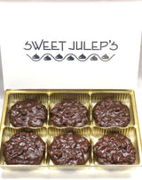 Chocolate Pecan Pralines (6 Count) | Charleston Chocolate Pralines | Southern Chocolate Pecan Candy