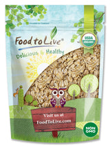 Food to Live Organic Spelt Flakes, 8 Ounces - Rolled Spelt Made from Whole Grain Non-GMO Berries, Uncooked, Raw Whole Foods, Vegan, Kosher, Bulk
