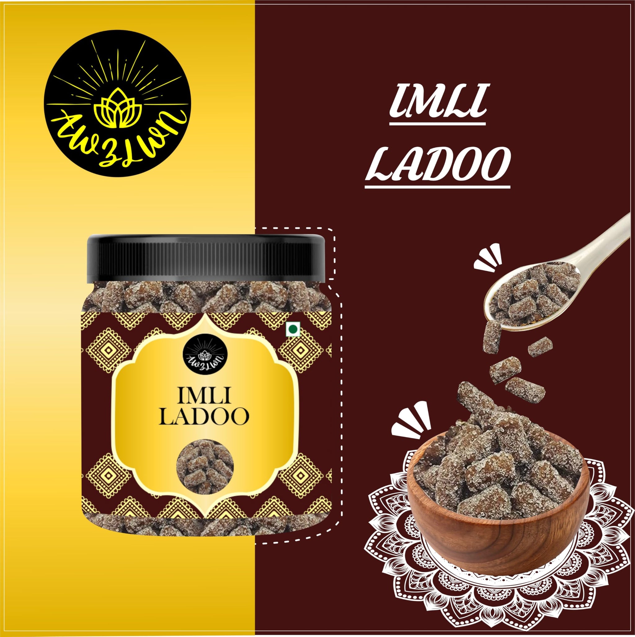 AWZLWN Natural Imli Ladoo 7.05 OZ (200 GM) | Set oF 1 | AWZLWN