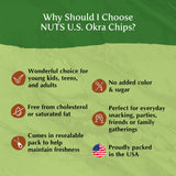 NUTS U.S. - Okra Chips | Sea-Salted | No Color Added and No Sugar Added | Natural | Delicious And Healthy, Bulk Chips!!! (Okra Chips, 2 LBS)