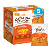 Catalina Crunch Protein Snack Mix with Cheese Crisps - 10g Protein, 2g Sugar per Snack Size Pouch - Good Source of Fiber - Gluten Free - Cheddar