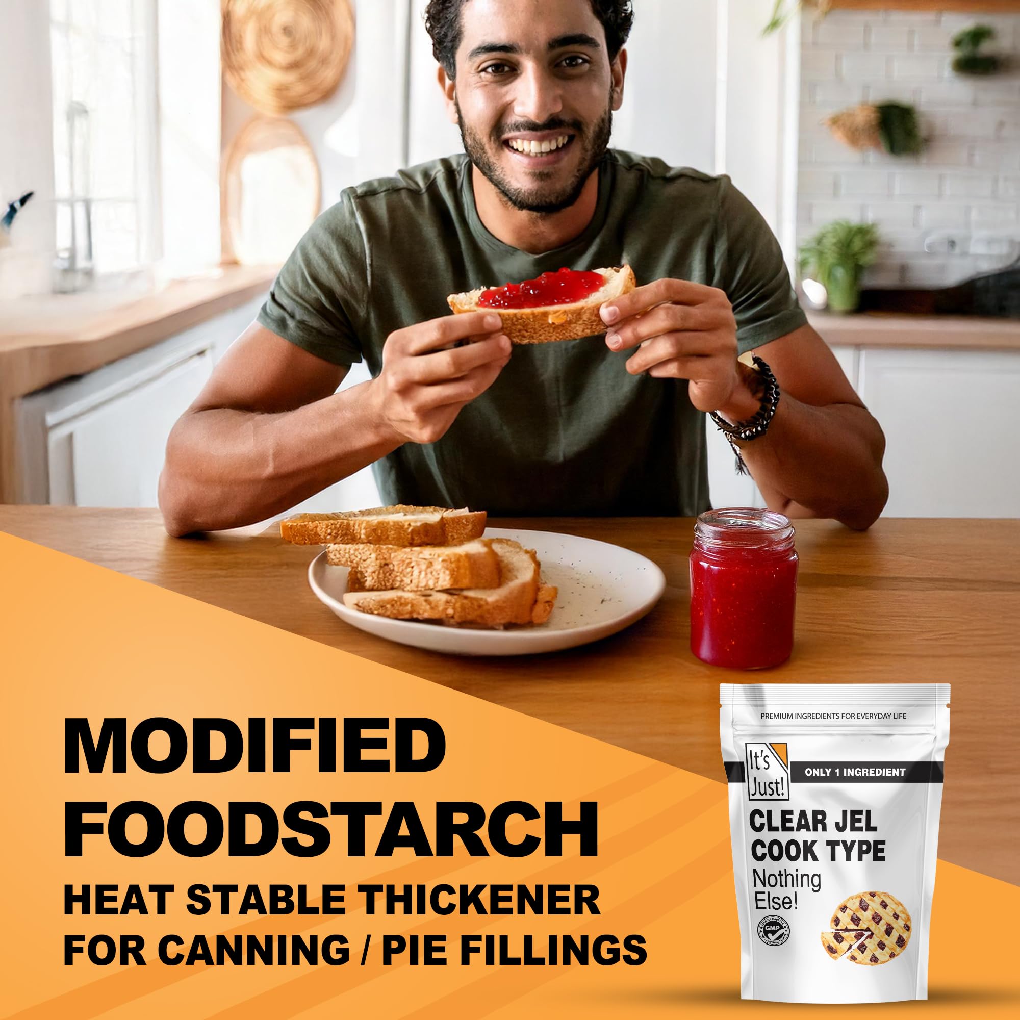 It's Just - Clear Jel Cook Type, For Baking, Canning, Cooking, Pie Filling, Modified Food Starch, 15oz, Product of USA