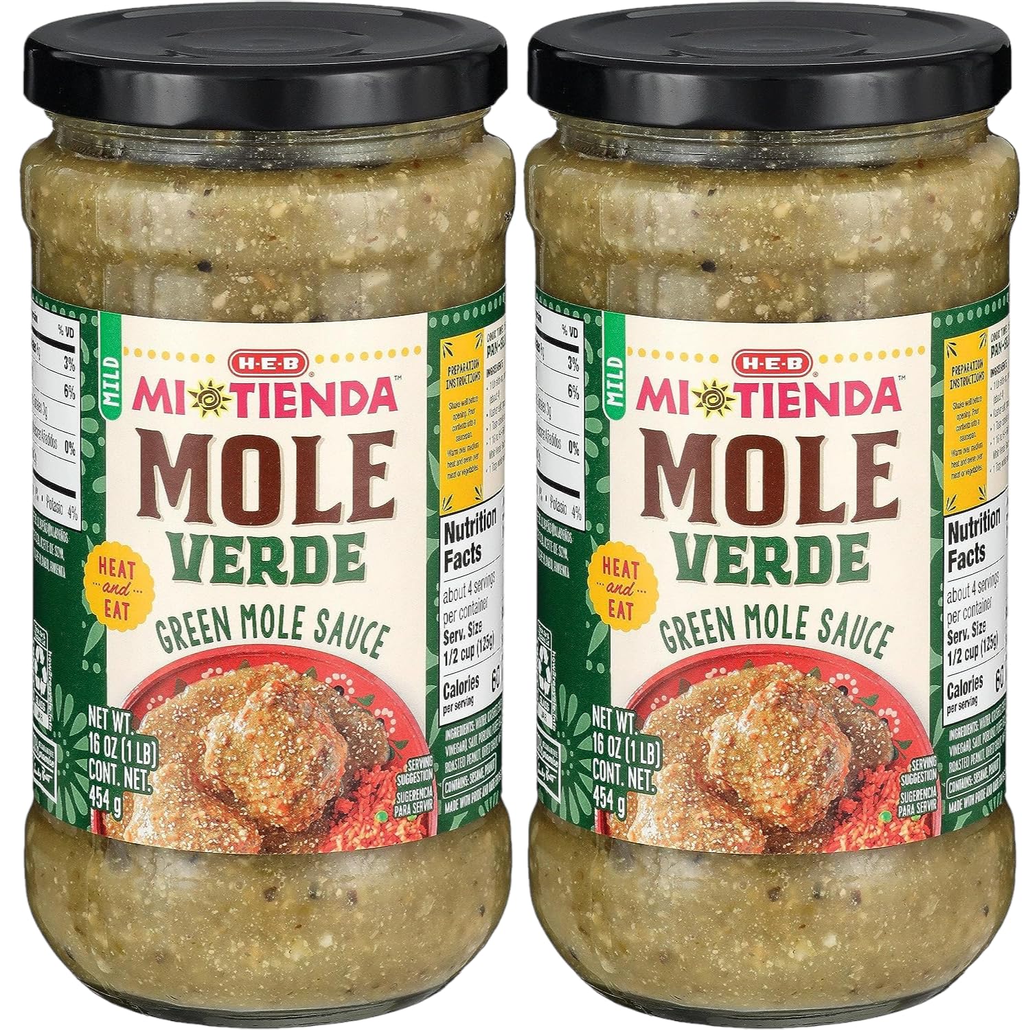 HEB Mi Tienda Mole Sauce 16 oz (Pack of 2) (Mole Verde)