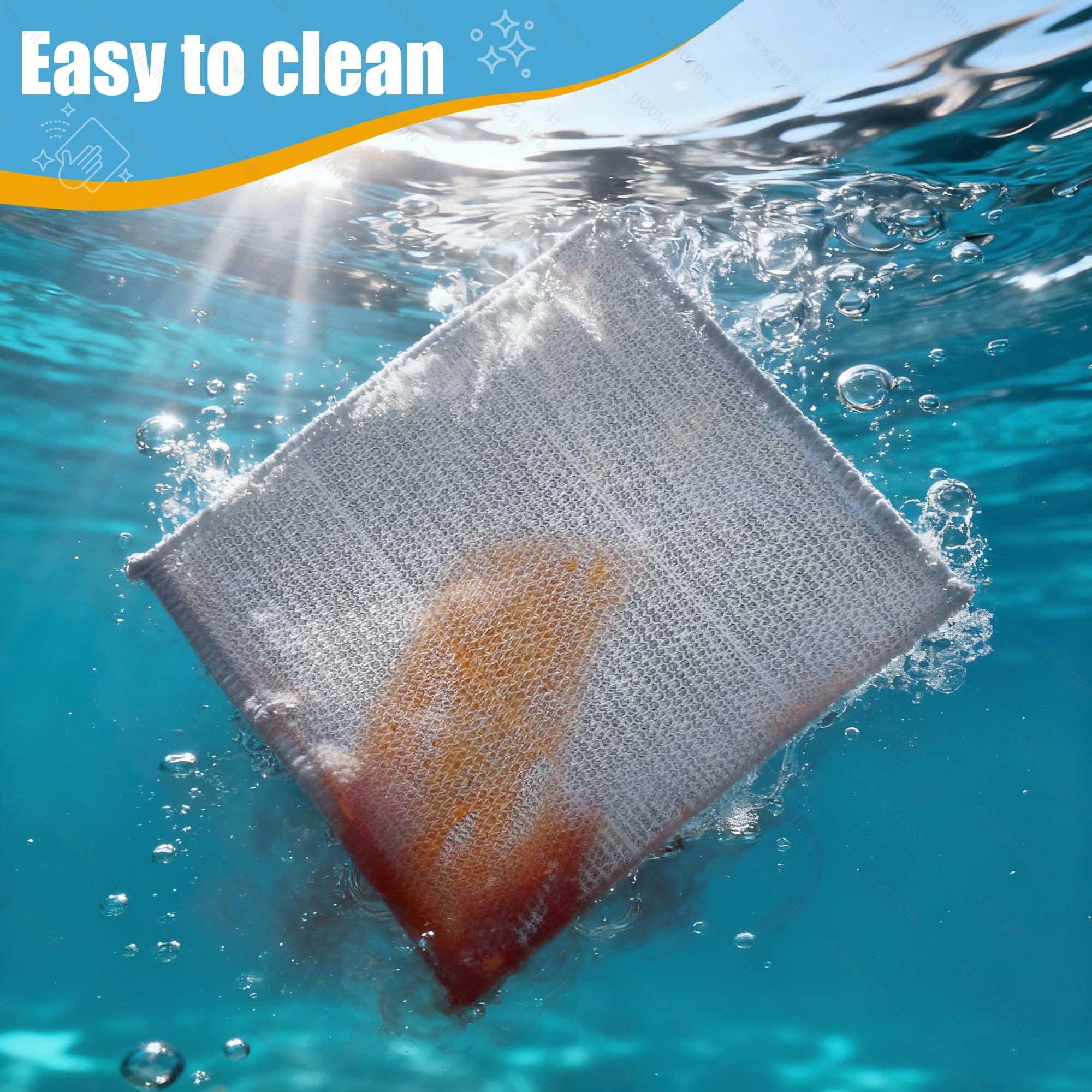 Non Scratch Wire Dishcloth and Microfiber Cleaning Cloth 10pcs-Multipurpose Wire Dishwashing Rags Wire Mesh Cleaning Cloth,Kitchen Towels