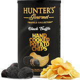 HUNTER'S Gourmet Dubai Black Truffle Crisps | Handcut Vegan & Gluten-Free Chips | Made in Nut-Free Facility | No Artificial Colors | Premium Can |