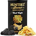 HUNTER'S Gourmet Dubai Black Truffle Crisps | Handcut Vegan & Gluten-Free Chips | Made in Nut-Free Facility | No Artificial Colors | Premium Can |