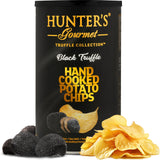HUNTER'S Gourmet Dubai Black Truffle Crisps | Handcut Vegan & Gluten-Free Chips | Made in Nut-Free Facility | No Artificial Colors | Premium Can |