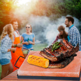 FOCUS NUTRITION Pink Himalayan Salt Block With Tray - Salt Stone For Grilling, Cooking, Serving | 100% Pure Salt Slab | Unique Gifts for Cooks | Food