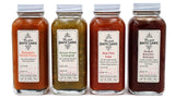 Marshall's Haute Sauce - Hot Sauce Sampler, 16 fl oz, Variety Pack of 4 flavors w/ Red Chilli Lime, Smoked Habanero BBQ, Habanero Carrot Curry,