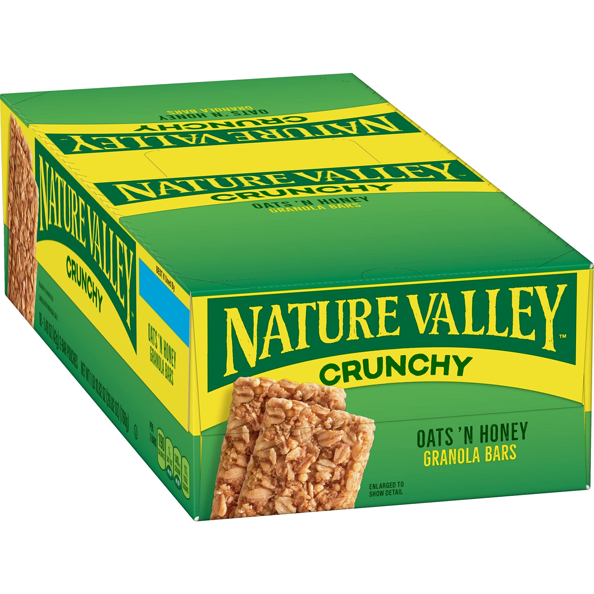 Nature Valley Crunchy Granola Bars, Oats 'n Honey, 36 Bars, 26.82 OZ (18 Pouches)
