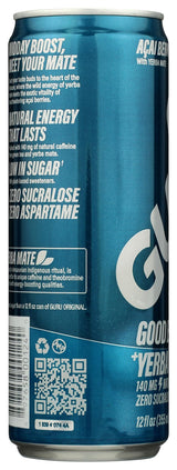 GURU Organic Yerba Mate Energy Drink, 12 FZ
