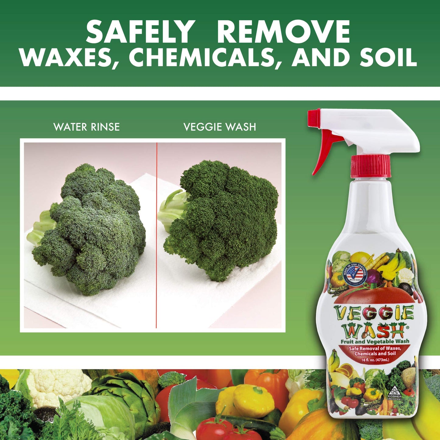 Veggie Wash Fruit & Vegetable Wash, 32-Fluid Ounce, Pack of 2