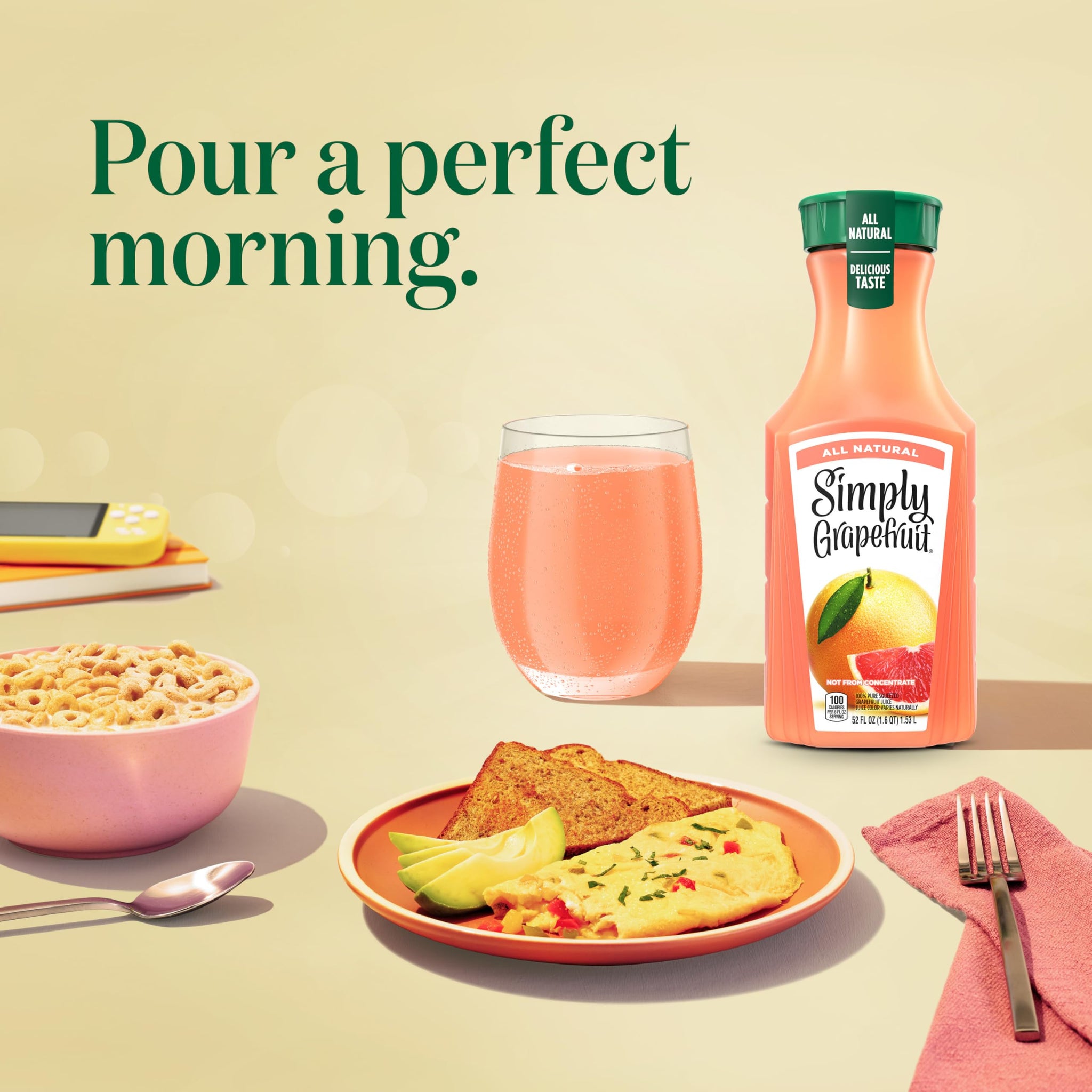 Simply Grapefruit Juice, 52 Fl Oz Bottle