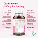 World's First Mushroom Gummies with Lions Mane, Dried Woodear Mushrooms, Immune Support & Stress Relief, Mushroom Supplement for Adults & Children (90