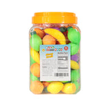60 Fruit Shaped Fizzy Candy Powder, With Hanging Hole Caps for Decorative Stringing, Great for Hanging on Christmas Trees, Fun and Unique 90’s Retro