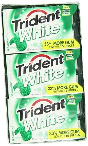 Trident White Gum - Spearmint - 9 Count