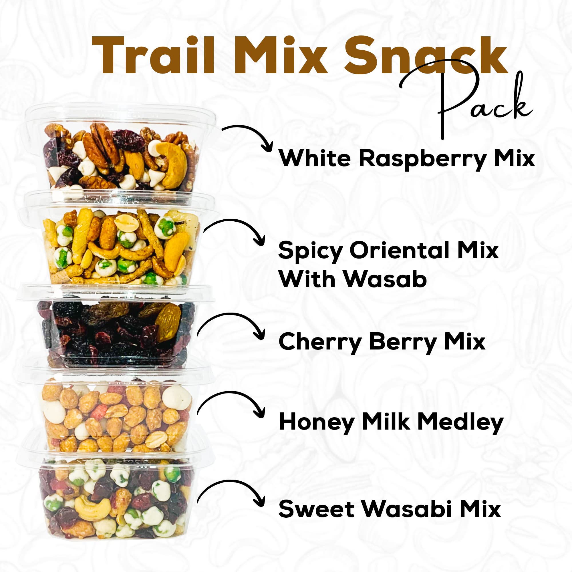 NY SPICE SHOP Trail Mix Snacks Pack - Dried Fruit, Snack Gift Pack - Holiday Nuts Gift Basket - Variety of Fruits - Classic Fruit & Nut Trail Mix