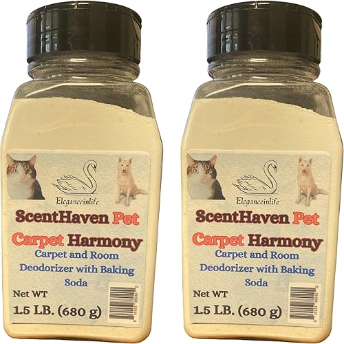 Eleganceinlife ScentHaven Pet Carpet Harmony, Carpet and Room Deodorizer with Baking Soda, 1.5 LB. (680g) Each Pack of 2