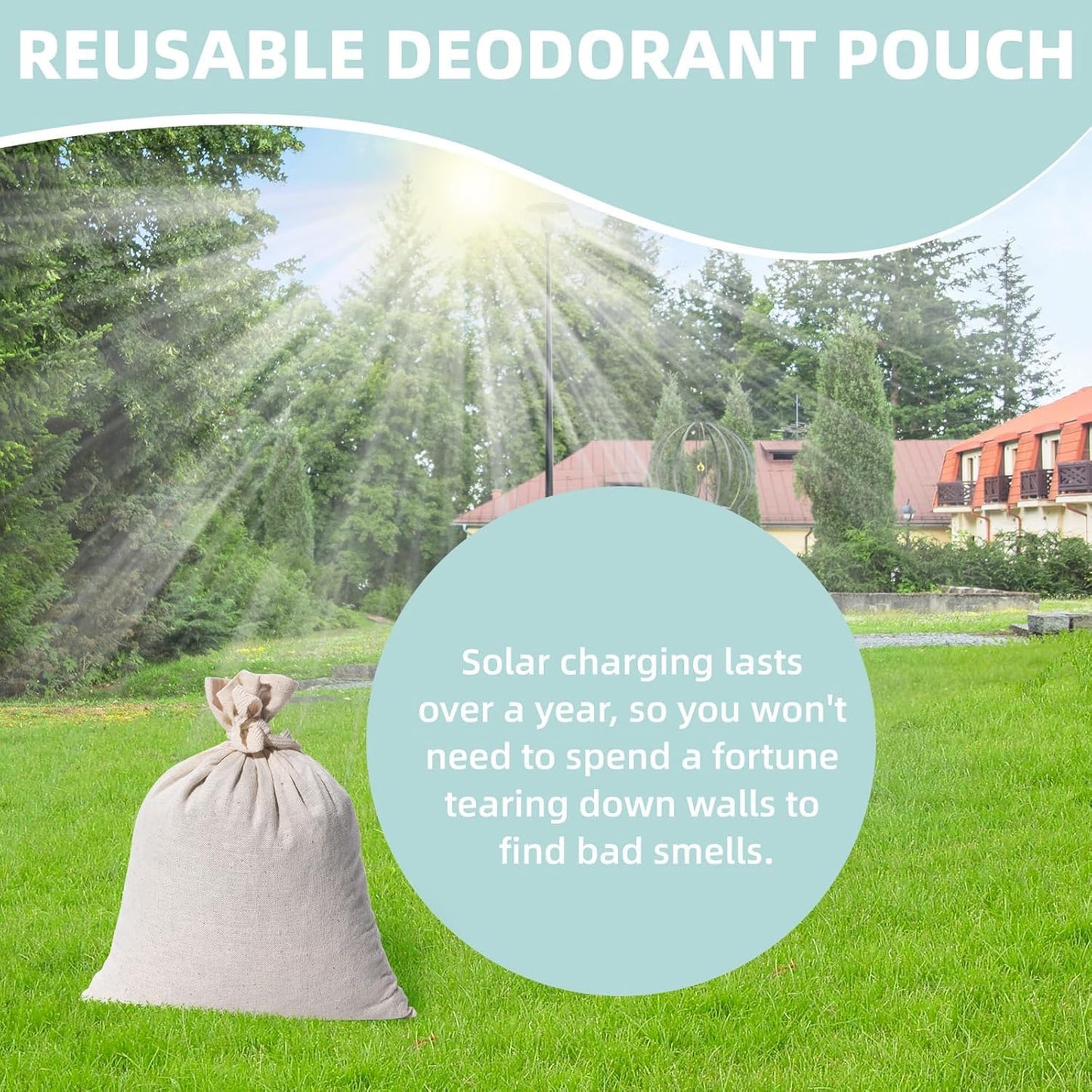 Dead Animal Odor Eliminator, Eliminate Dead Mouse Smell-Reusable Deodorant Pouch for Dead Rodent in Wall Smell -Covers 375 Sq Ft, 1 Bag