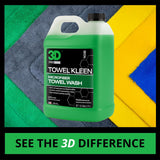 3D Towel Kleen Concentrated Microfiber Detergent - Deep Cleans, Restores & Maintains Car Wash Towel Life - Low Foam, No Residue Premium Laundry Soap 1