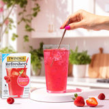NEW Twinings Strawberry Raspberry Refreshers, Herbal Tea Instant Beverage with Real Strawberry Fruit Bits, 5 Count (Pack of 1), Café Style, No