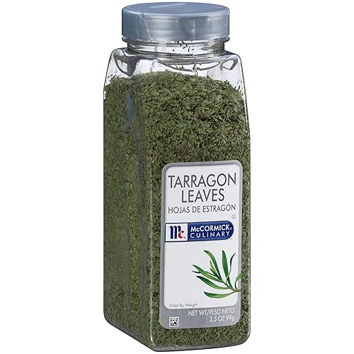 McCormick Culinary Dried Tarragon Leaves, 3.5 oz - One 3.5 Ounce Container of Tarragon Herb, Perfect in Sauces, Salads, Dressings, Meat Marinades