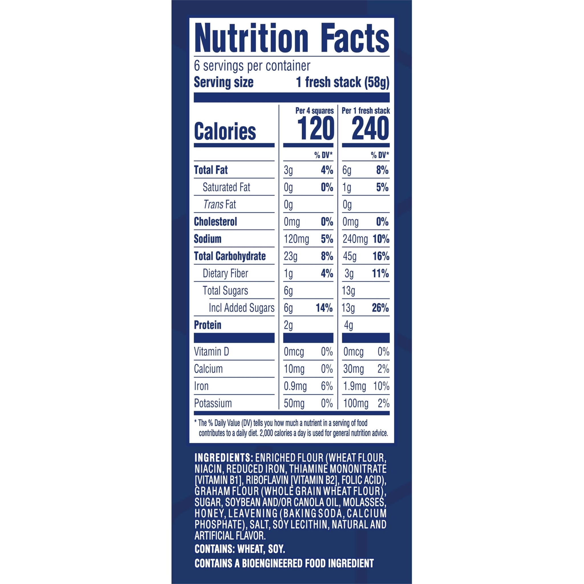 HONEY MAID Fresh Stacks Salted Caramel Graham Crackers, Limited Edition, Travel Snacks, 12.2 oz (6 Multi Snack Packs)