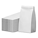 Culinware Kraft Paper Bags 3 Lb - Durable White Paper Bags for Snack, Lunch, Sandwich, Pastries, Popcorn, Grocery and Party Favor - Bulk Paper Bags