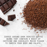 Stone Street Cold Brew Coffee, High Caffeine ‘Boost Blend’ with Chocolate Mocha Flavor, Coarse Ground Flavored Coffee, Dark Roast, 1 LB