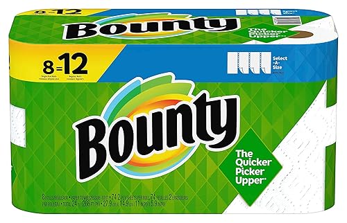 Bounty - Paper Towels - Select-A-Size Paper Towels - 9.49" x 19.02" x 10.98" - 19.02" x 10.98" x 9.49" - White