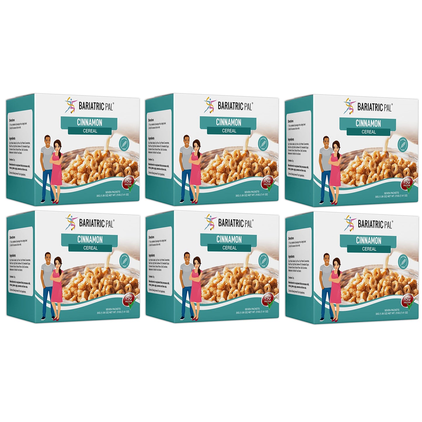 BariatricPal Protein Cereal - Cinnamon Vanilla (6-Pack)