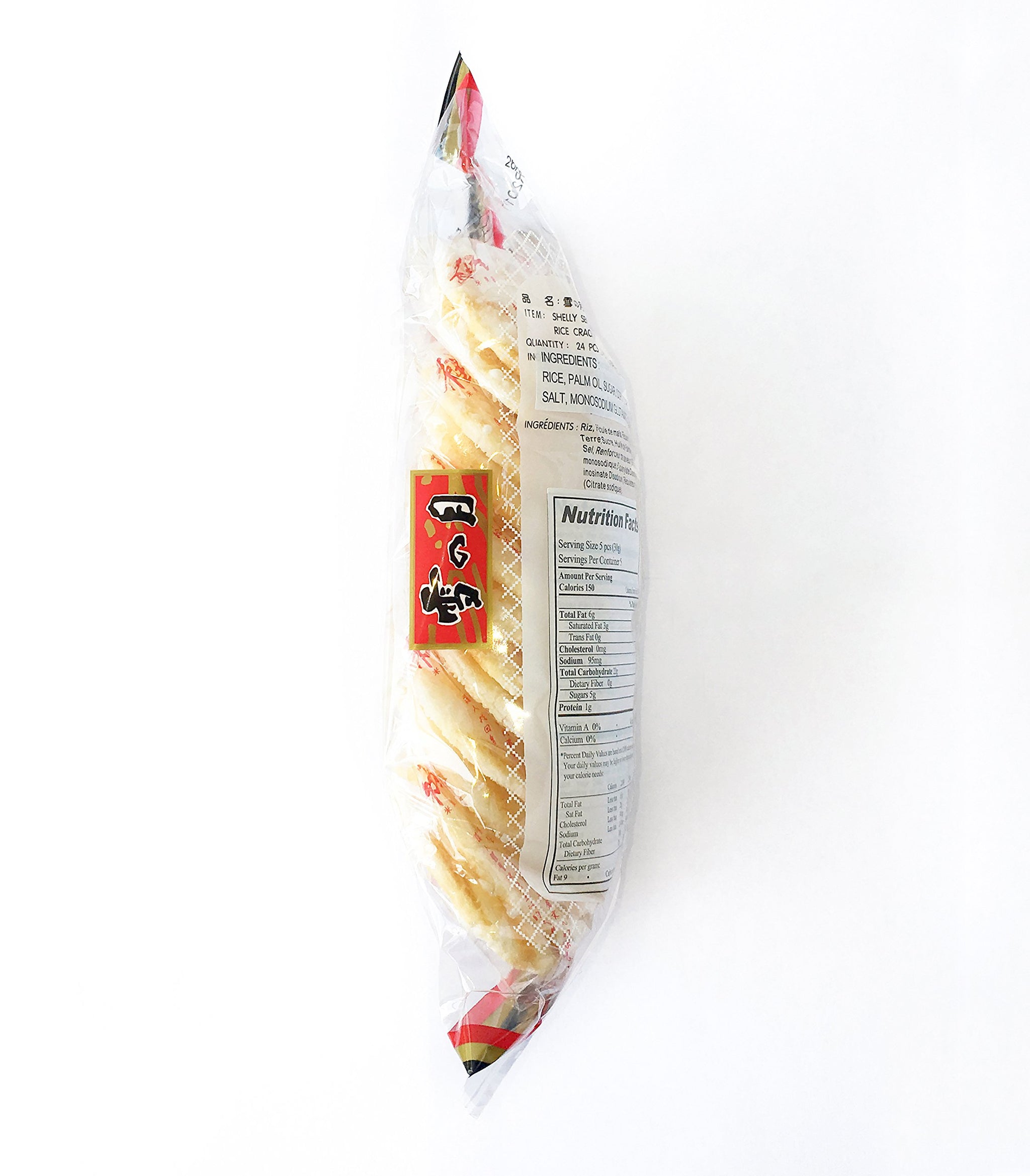 Want Want Big Shelly Shenbei Snowy Crispy Rice Cracker Biscuits - Sugar Glazed 5.30 oz.