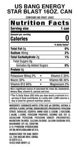 Bang Energy Star Blast, Sugar-Free Energy Drink, 16 Ounce