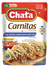 Chata Authentic Mexican Carnitas, Slow Cooked Pork, 8 oz, Pack of 2