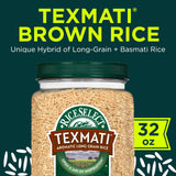 RiceSelect Texmati Brown Rice, Whole-Grain Basmati Rice, Premium Gluten-Free Rice, Non-GMO, Star-K Kosher, 32-Ounce Jar