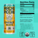 MACHU PICCHU 12-Pack-Alpine Mint Zero Sugar Energy Mate Drink - Non-Carbonated Yerba Mate, 120mg Organic Caffeine, Smooth Focus Without Jitters or