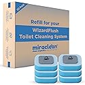 MIRACLEAN WizardFlush Toilet Brush Head Refill - Disposable Toilet Scrubber Refills - Removes Rust & Hard Water Stains - Toilet Bowl-Cleaner