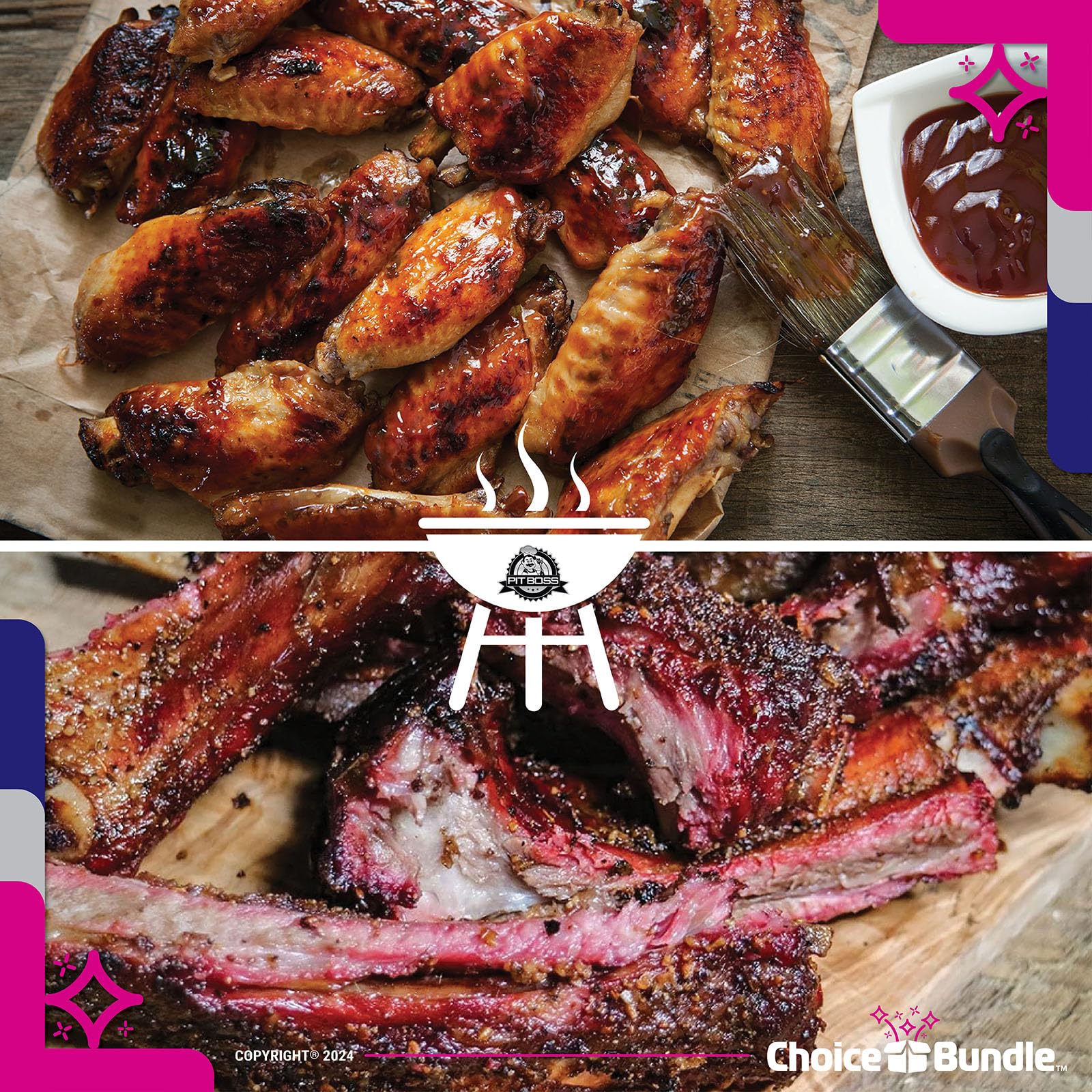 Pit Boss Competition BBQ All Purpose AP Premium Barbecue Mixed Seasoning Spice & Rub 2 pk Choice Bundle (12.6 oz) + Guide & Keychain Bottle Opener (4