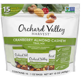 Orchard Valley Harvest Cranberry Almond Cashew Trail Mix, 1 Ounce (Pack of 15), Cranberries, Almonds, Cashews, Trail Mix Individual Packs, Snacks