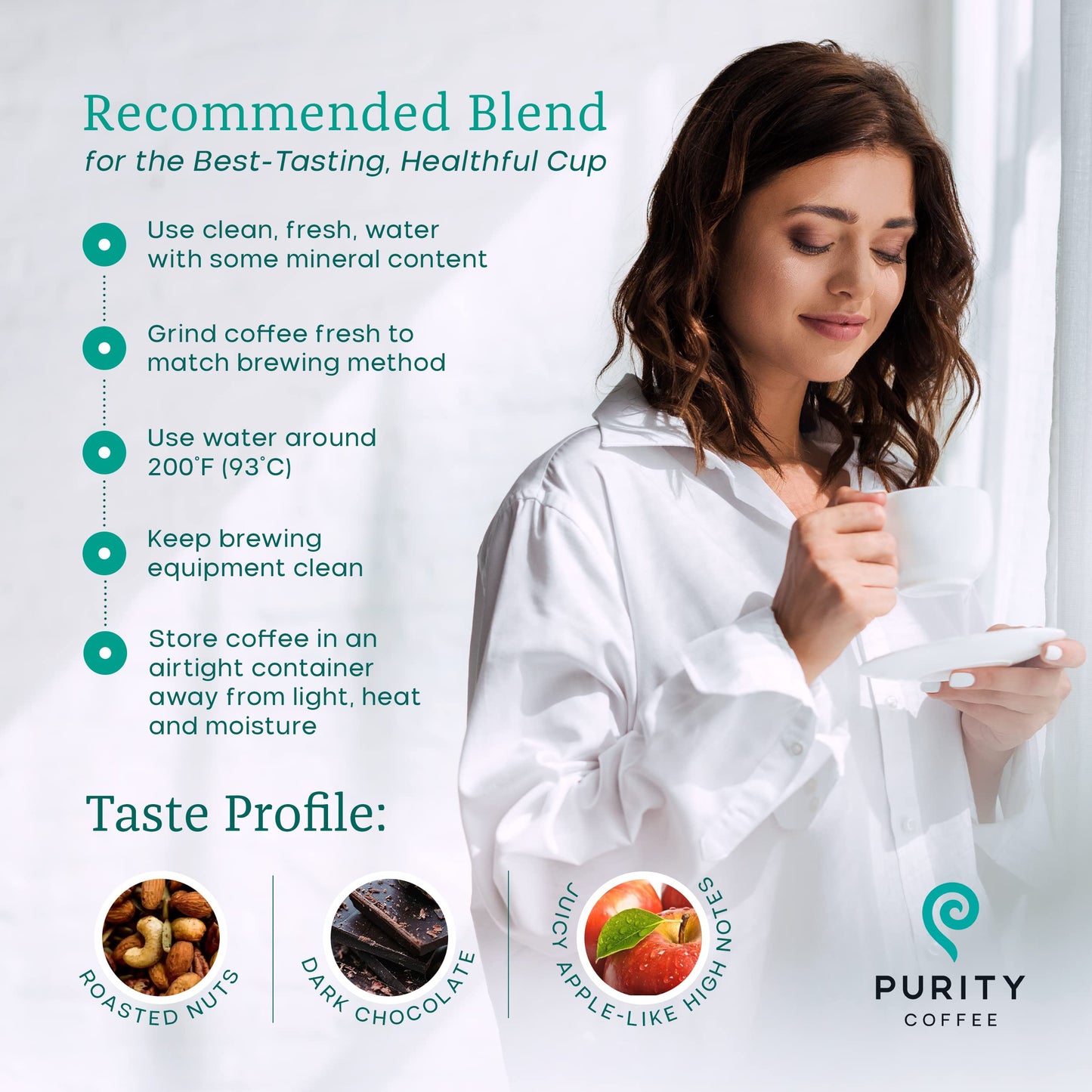 Purity Coffee FLOW Original Medium Roast Whole Bean (5lb Bag) | Specialty-Grade USDA Organic Arabica Blend | Third Party Tested for Mold, Mycotoxins