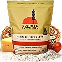 Sunrise Flour Mill USDA Organic Heritage Pizza Flour - 2 lbs | Organic Milled Flour from Hard Red Wheat | Easier to Digest with Less Bloating | No