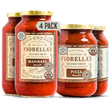 Fiorella's Marinara & Pizza Sauce - Variety Pack - Made with Fresh Ingredients - Seed Oil Free, No Sugar Added, Vegan, Gluten Free, No Preservatives