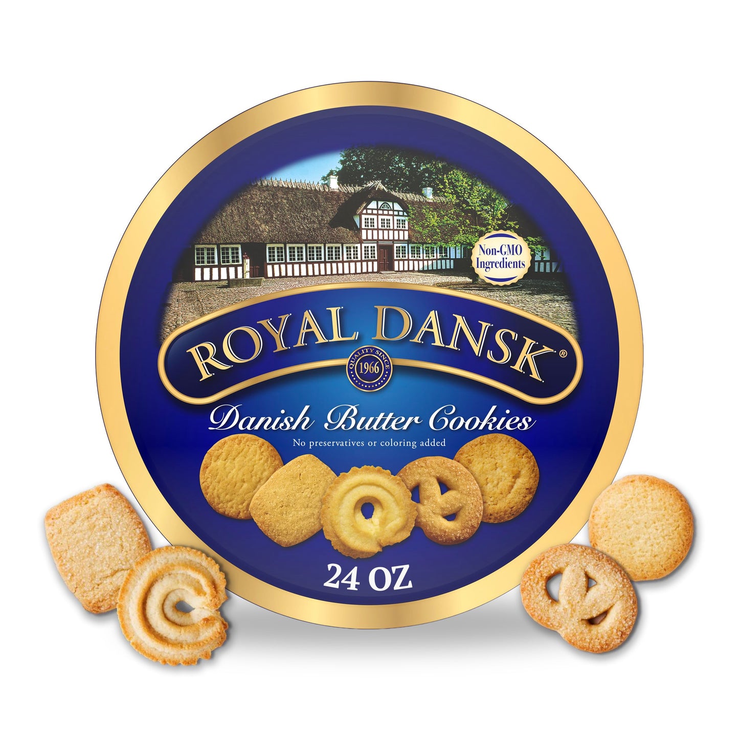 Royal Dansk Danish Butter Cookies, Premium Assorted Cookies Made with Real Butter, Great for Sharing and Hosting, 24 oz