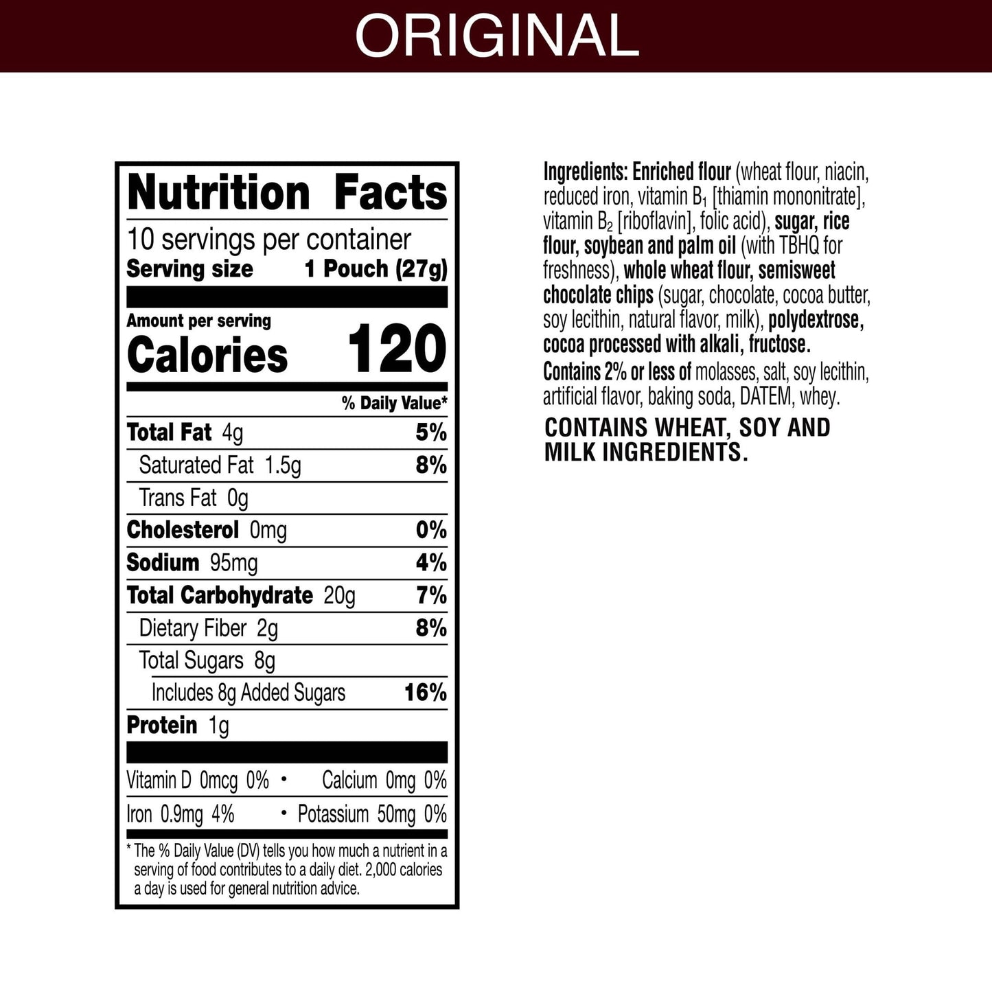 Kellogg's Krave Mini Snax Crispy Cereal Snacks, Kids Snacks, Lunch Snacks, Chocolate, 9.5oz Box (10 Pouches)