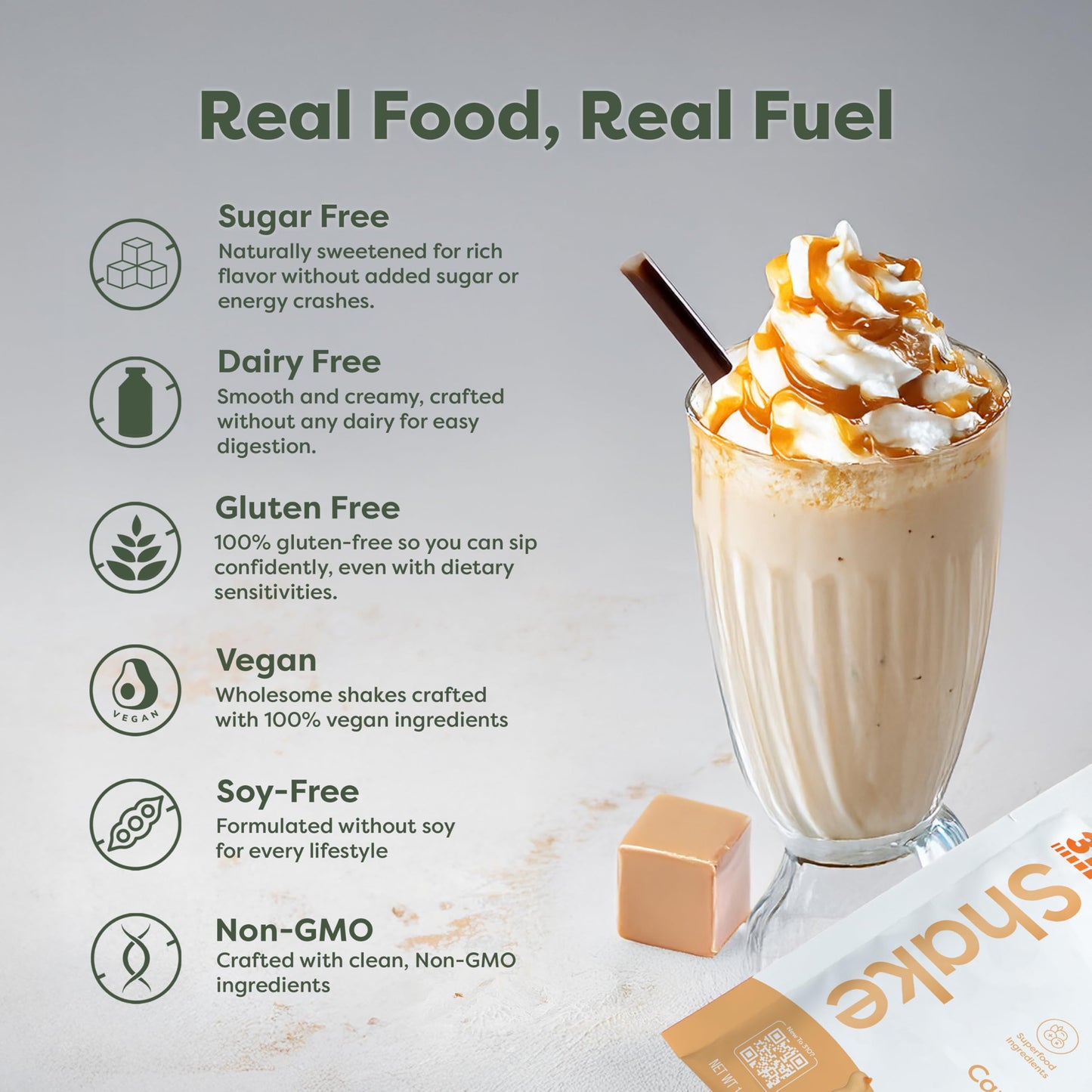 310 Nutrition All-In-One Meal Replacement Shake Powder - Plant-Based Protein Smoothie Blend w/High Fiber, Probiotics & Adaptogens - Low Carb, Vegan